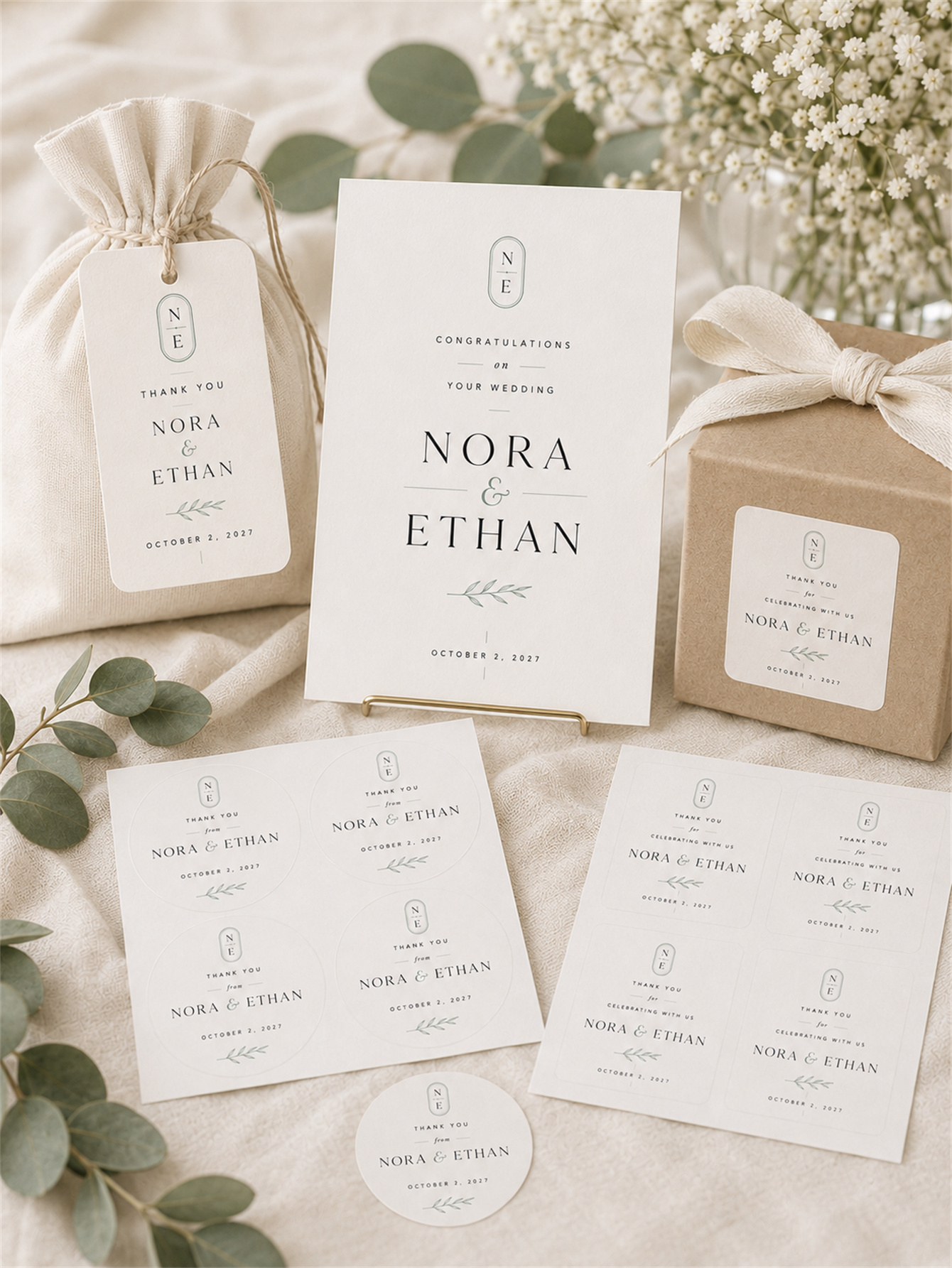 Customized minimalist wedding set - suitable for ceremony and banquet decoration